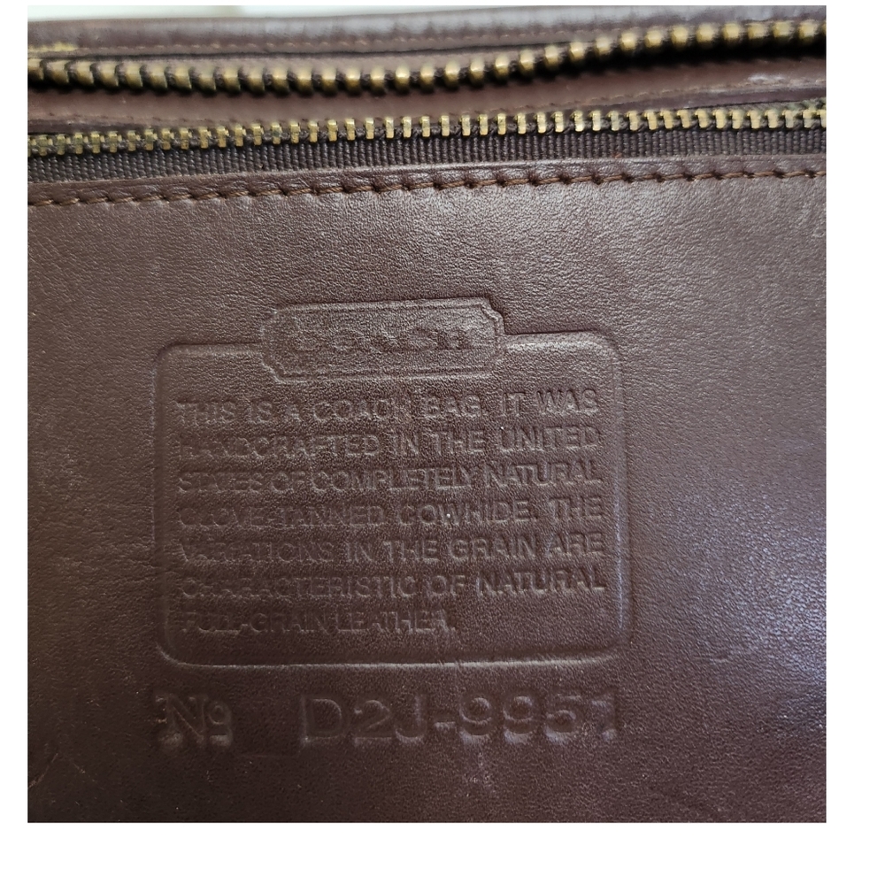 VINTAGE COACH D2J-9951 BROWN LEATHER NYC SADDLE BAG - Picture 11 of 12